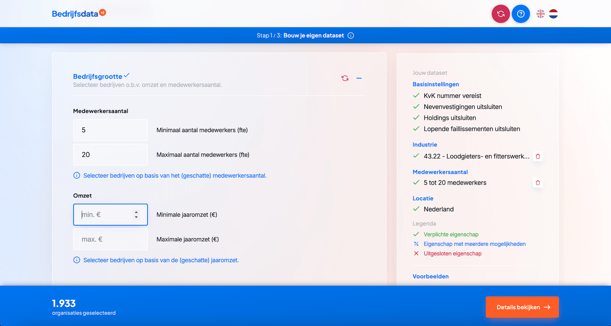 Dataset customizen