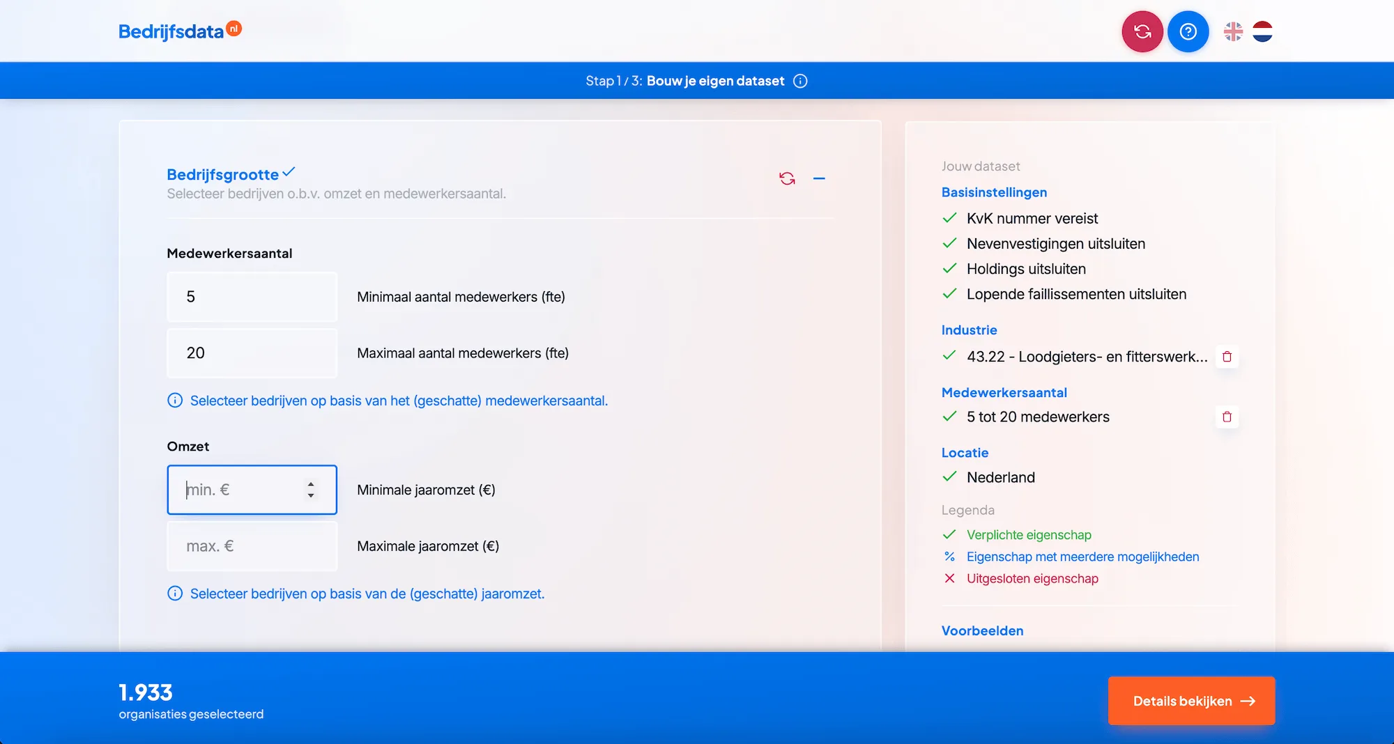 Dataset customizen